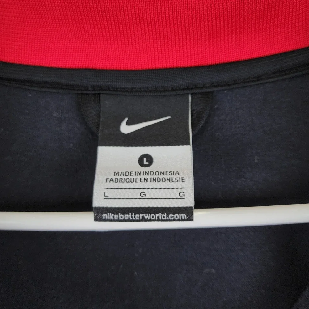 Nike Manchester United Soccer Track Jacket Full‎ Zip Men's Large Black Red White